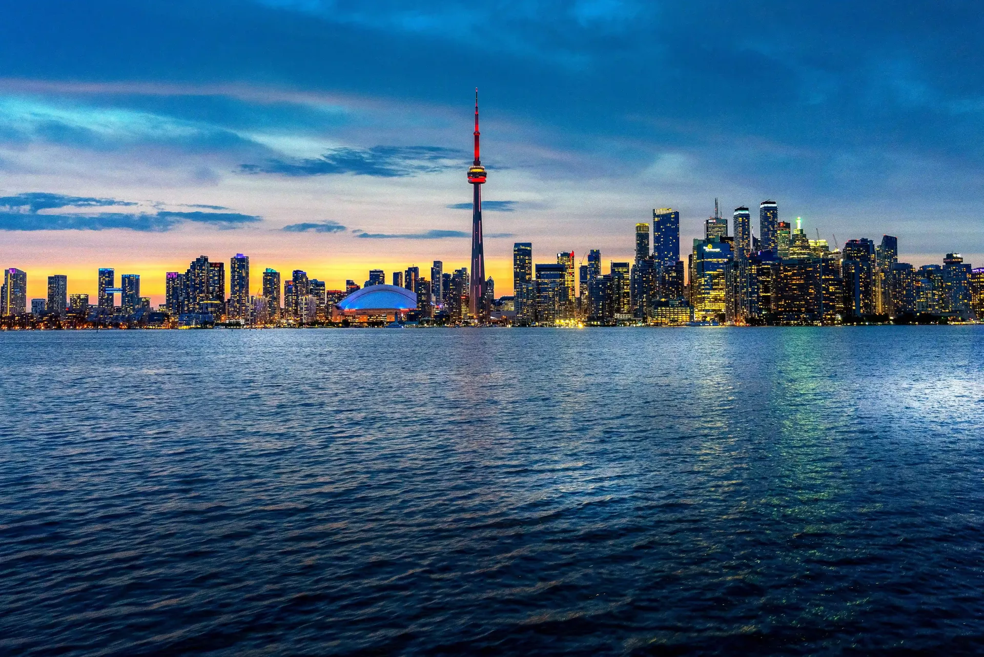 Drone photo of Toronto